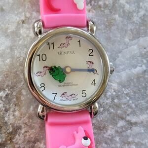 Pink Quartz Vintage Watches with Rhinestone Bezel and Croc-Embossed Strap JARTZ